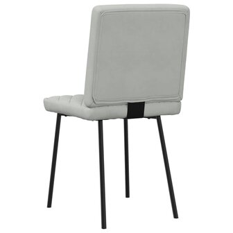 Eetkamerstoelen 2 st fluweel lichtgrijs 6
