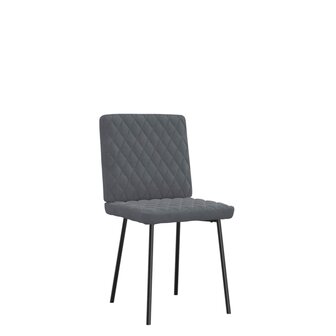 Eetkamerstoelen 2 st fluweel donkergrijs 4
