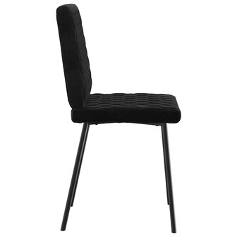 Eetkamerstoelen 2 st fluweel zwart 5