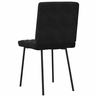 Eetkamerstoelen 2 st fluweel zwart 6