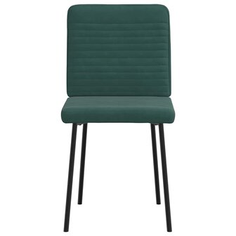 Eetkamerstoelen 2 st fluweel donkergroen 4