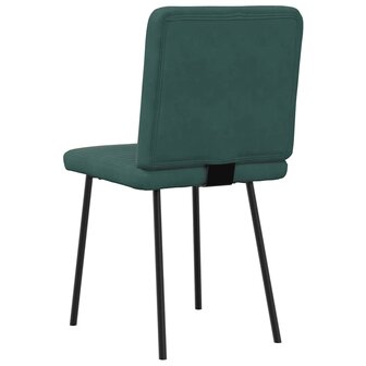 Eetkamerstoelen 2 st fluweel donkergroen 6