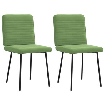Eetkamerstoelen 2 st fluweel lichtgroen 1