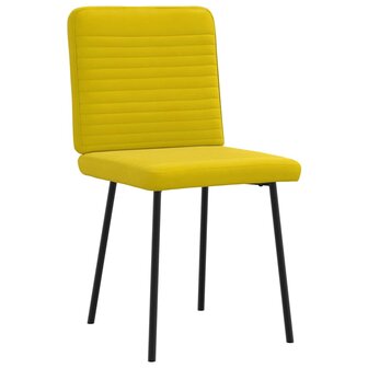 Eetkamerstoelen 2 st fluweel geel 3