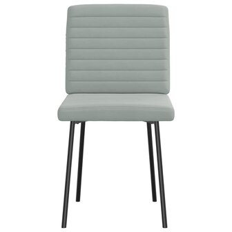 Eetkamerstoelen 2 st fluweel lichtgrijs 3