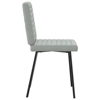 Eetkamerstoelen 2 st fluweel lichtgrijs 5