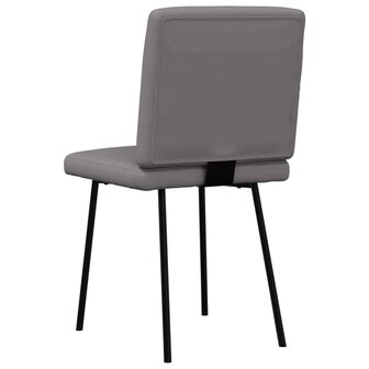 Eetkamerstoelen 2 st kunstleer grijs 6