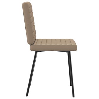 Eetkamerstoelen 2 st kunstleer cappuccinokleurig 5