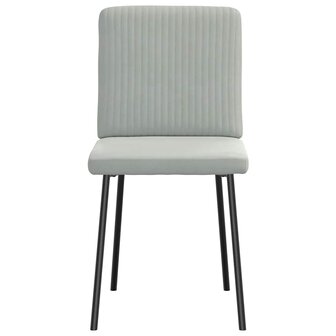 Eetkamerstoelen 2 st fluweel lichtgrijs 4
