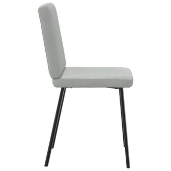 Eetkamerstoelen 2 st fluweel lichtgrijs 5