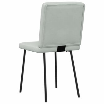 Eetkamerstoelen 2 st fluweel lichtgrijs 6