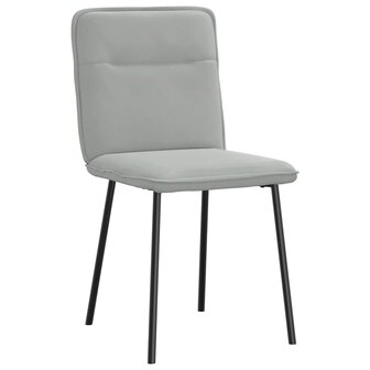 Eetkamerstoelen 2 st fluweel lichtgrijs 3