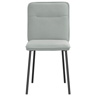 Eetkamerstoelen 2 st fluweel lichtgrijs 4