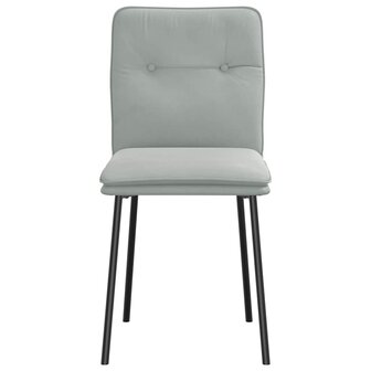Eetkamerstoelen 2 st fluweel lichtgrijs 4