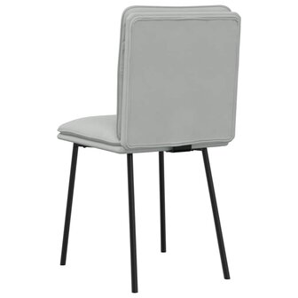 Eetkamerstoelen 2 st fluweel lichtgrijs 6