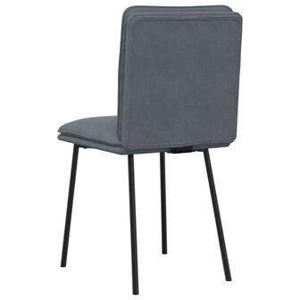 Eetkamerstoelen 2 st fluweel donkergrijs 6