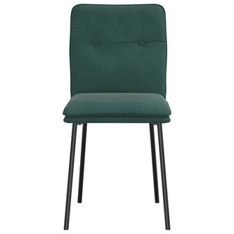 Eetkamerstoelen 2 st fluweel donkergroen 4