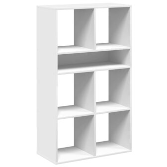 Boekenkast 66x31x112 cm bewerkt hout wit 2