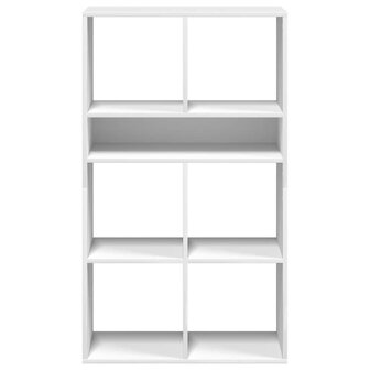 Boekenkast 66x31x112 cm bewerkt hout wit 4
