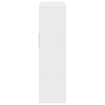 Boekenkast 66x31x112 cm bewerkt hout wit 5