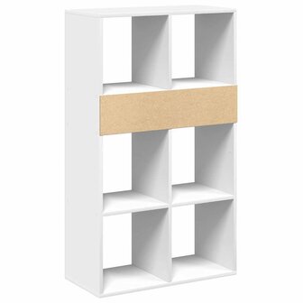 Boekenkast 66x31x112 cm bewerkt hout wit 6