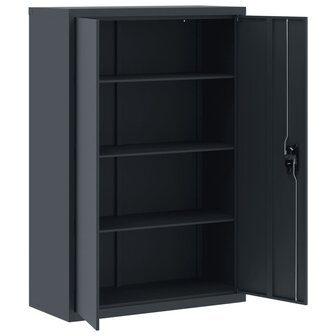 Archiefkast 90x40x140 cm staal antracietkleurig 4