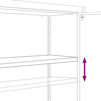 Archiefkast 90x40x140 cm staal antracietkleurig 7