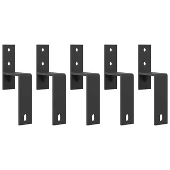 Doos met onderdelen voor schuifdeur 213,5 cm staal zwart 4