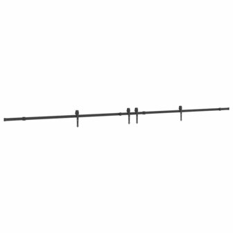 Doos met onderdelen voor schuifdeur 427 cm staal zwart 2