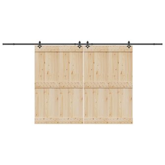 Doos met onderdelen voor schuifdeur 427 cm staal zwart 1