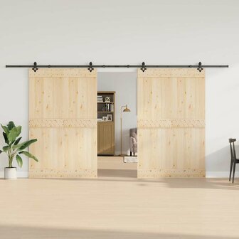 Doos met onderdelen voor schuifdeur 427 cm staal zwart 3