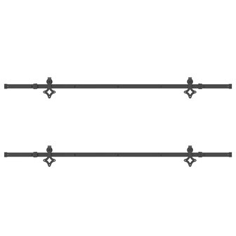 Doos met onderdelen voor schuifdeur 427 cm staal zwart 6