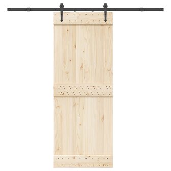Doos met onderdelen voor schuifdeur 213,5 cm staal zwart 1