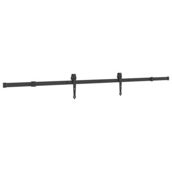 Doos met onderdelen voor schuifdeur 213,5 cm staal zwart 2