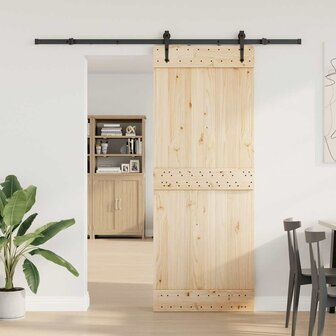 Doos met onderdelen voor schuifdeur 213,5 cm staal zwart 3