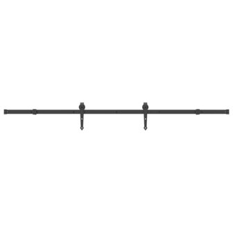 Doos met onderdelen voor schuifdeur 213,5 cm staal zwart 4