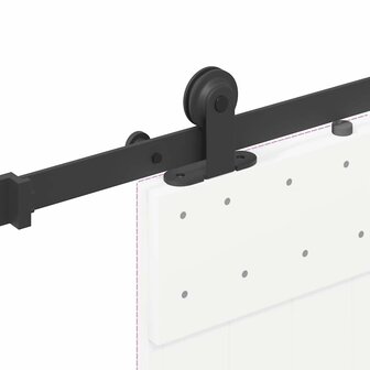 Doos met onderdelen voor schuifdeur 152,5 cm staal zwart 9