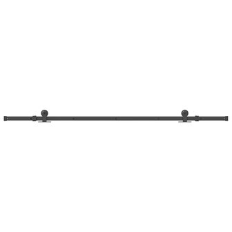Doos met onderdelen voor schuifdeur 213,5 cm staal zwart 4
