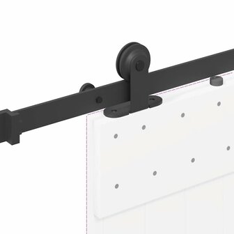 Doos met onderdelen voor schuifdeur 213,5 cm staal zwart 9