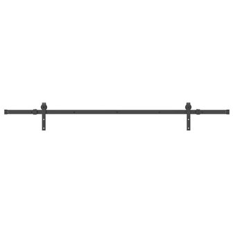 Doos met onderdelen voor schuifdeur 213,5 cm staal zwart 4