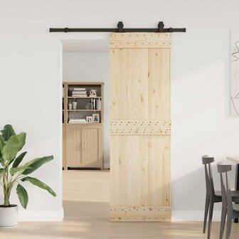 Doos met onderdelen voor schuifdeur 152,5 cm staal zwart 3