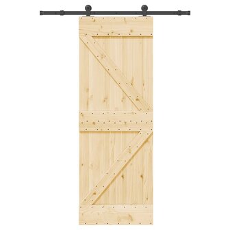 Schuifdeur met beslag 70x210 cm massief grenenhout 1