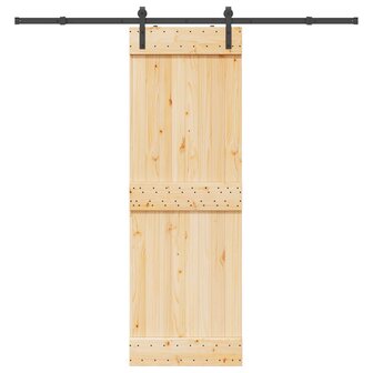 Schuifdeur met beslag 70x210 cm massief grenenhout 1