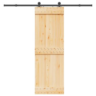 Schuifdeur met beslag 70x210 cm massief grenenhout 1