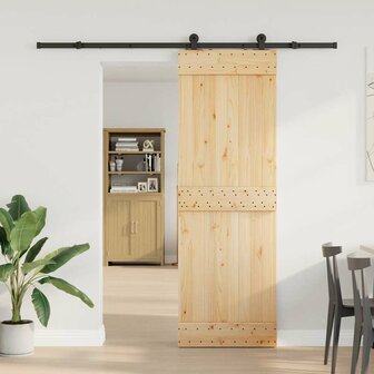 Schuifdeur met beslag 70x210 cm massief grenenhout 2