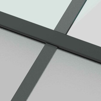 Schuifdeur met beslag 76x205 cm gehard glas en aluminium 7