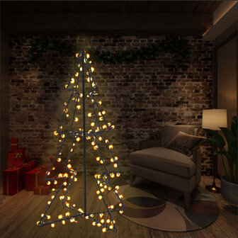 Kegelkerstboom 160 LED&amp;apos;s binnen en buiten 78x120 cm 1