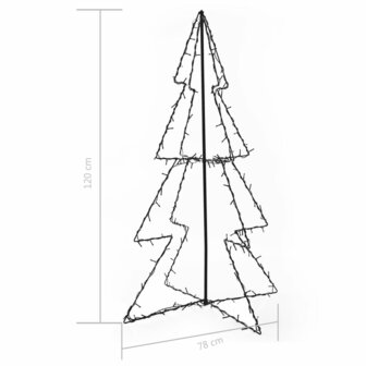 Kegelkerstboom 160 LED&amp;apos;s binnen en buiten 78x120 cm 4