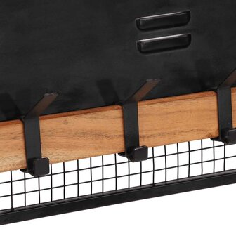Wandkapstok 90x11x30 cm massief mangohout mango 5