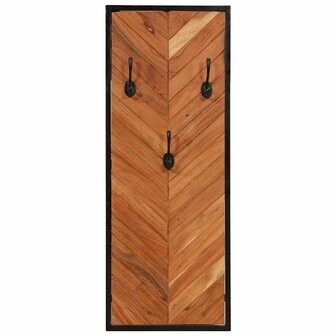 Kapstokken 2 st 35x1x90 cm massief acaciahout 3
